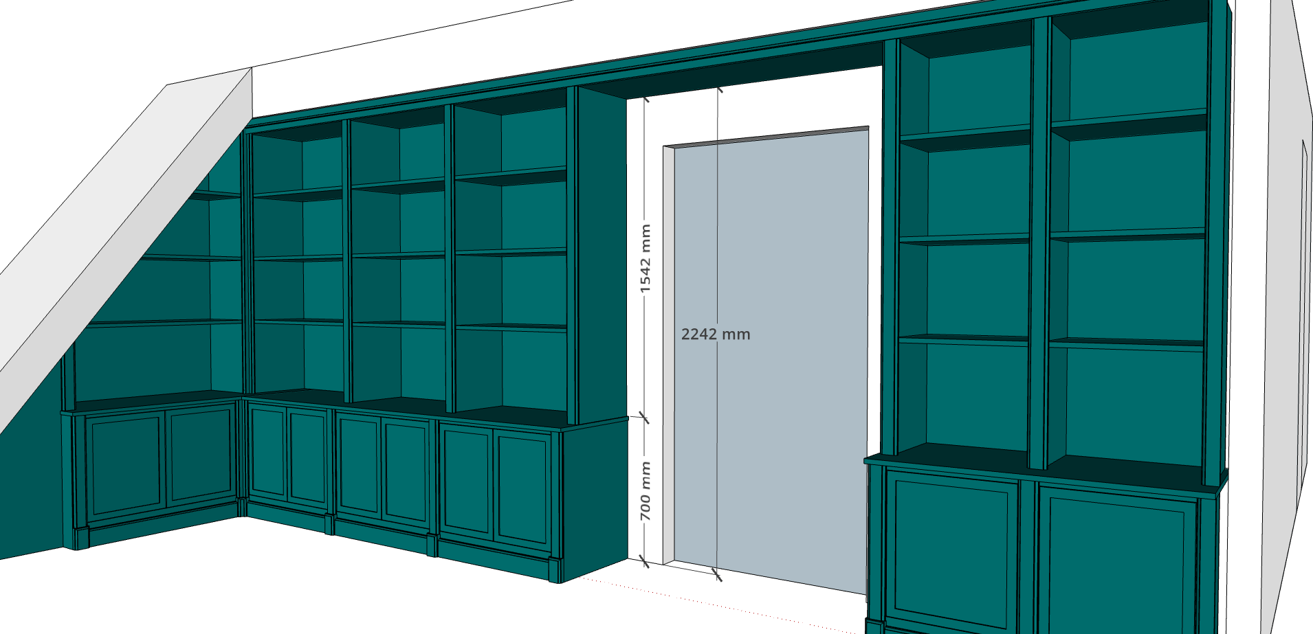 Bibliotek, total højde